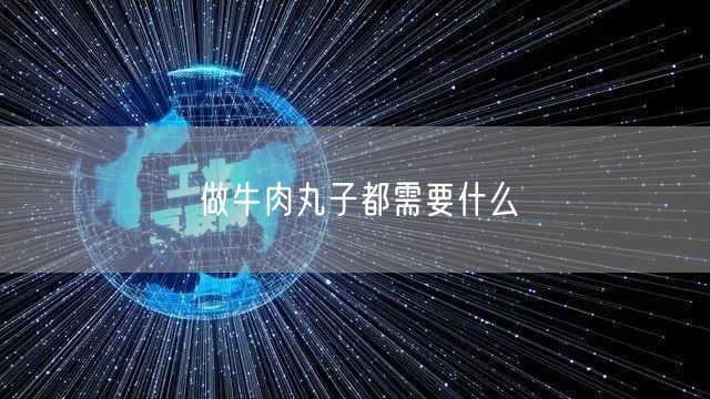 做牛肉丸子都需要什么