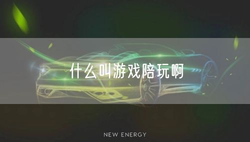 什么叫游戏陪玩啊