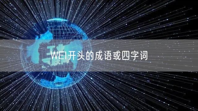 WEI开头的成语或四字词