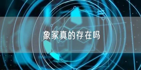 象冢真的存在吗