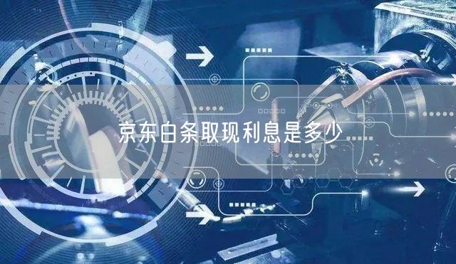 京东白条取现利息是多少