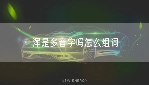 浑是多音字吗怎么组词