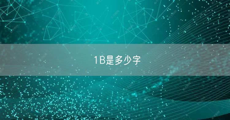 1B是多少字